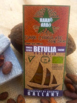Dark Chocolate 70% cocoa - Betulia B8- Organic